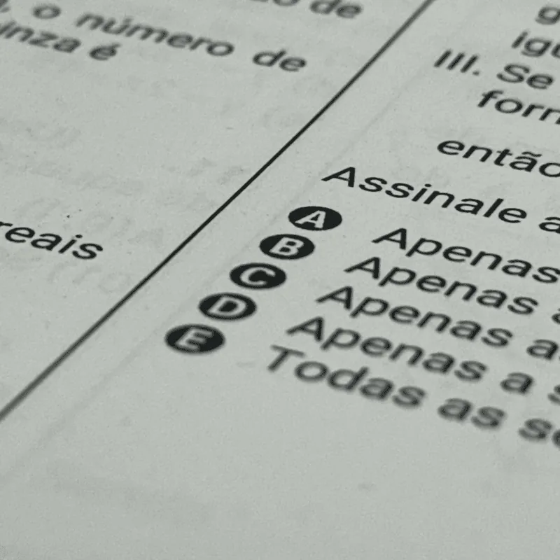 Prova objetiva impressa