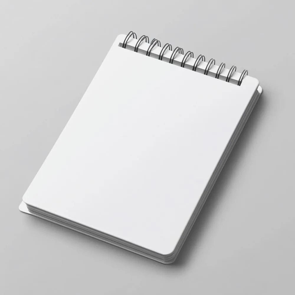 Caderno espiral em branco — brinde