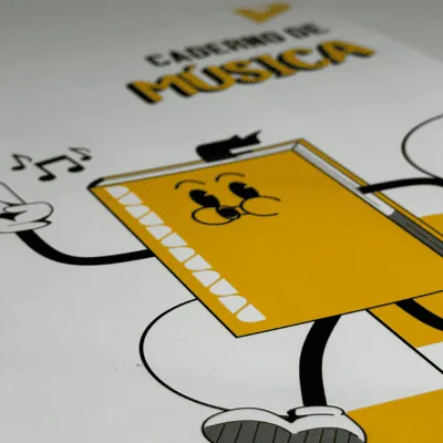 Caderno de música personalizado
